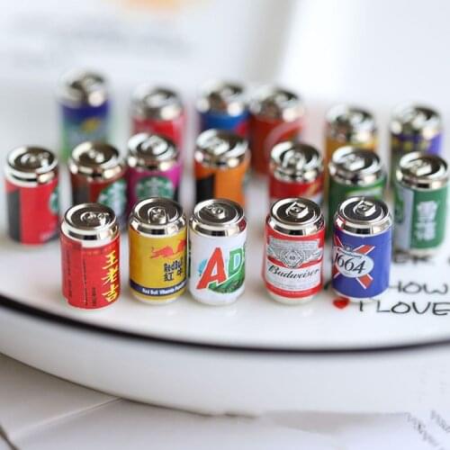 New 4pcs/18pcs 1/12 Scale Mini Coke Miniature Dollhouse Wink Cans Soda Drink Play Food for Blyth Doll House Kitchen Toys