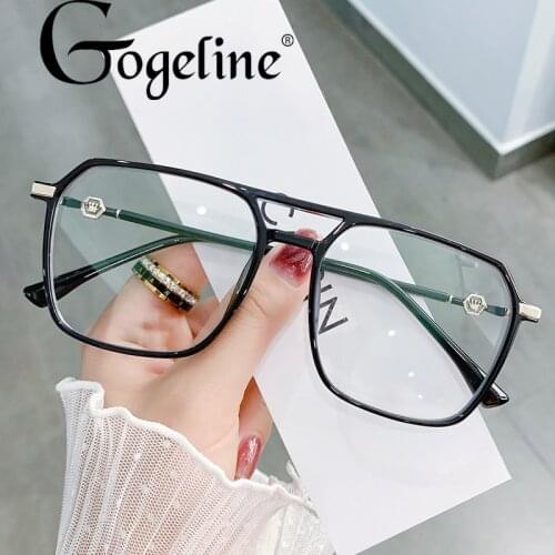 New Transparent Blue Computer Glasses Frame Women Men Anti Blue Light Square Eyewear Blocking Glasses Optical Spectacle Eyeglass