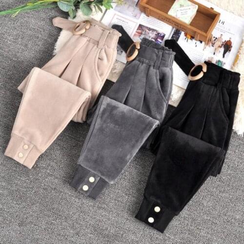Spring and Autumn Children Pants Corduroy Kids Clothes Girls Trousers Harem Pants Toddlers Thick Warm Fleece Good Pants D31