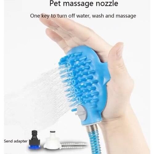 Dog Scrubber Sprayer Pet Bath Nozzle Bathing Tool Comfortable Massager Shower Tool Cleaning Washing Bath Sprayers Palm-Sized