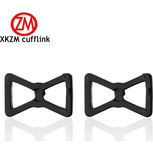 Luxury Men Black bow Cufflinks High Quality Lawyer Groom Wedding Cufflinks For Mens Shirt Cuff Links French Jewelry