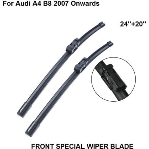 24"+20" Car Front Windshield Wiper Blade For Audi A4 B8 2007 Onwards