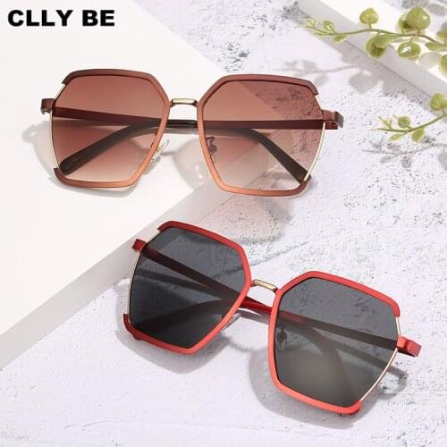 Vintage Polygon Sunglasses For Women Men Brand Sun Glasses Female Square Clear Lens Glasses Retro Eyeglasses Unisex
