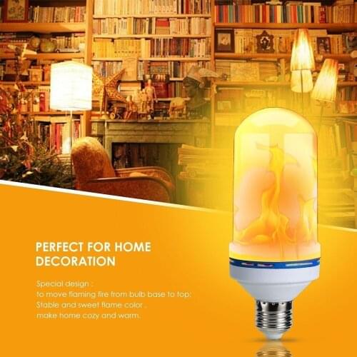5pcs LED Flame Effect Light Bulb E27 Standard Base Drop shipping