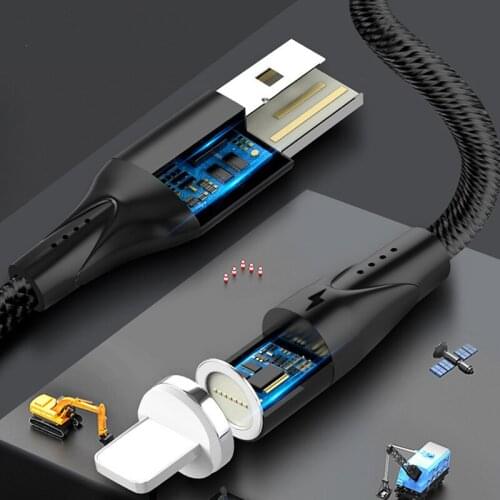 Newest 3A Magnetic Charger Micro USB Cable For Xiaomi Huawei Android Mobile Phone Fast Charging Magnet Microusb Data Cable Wire