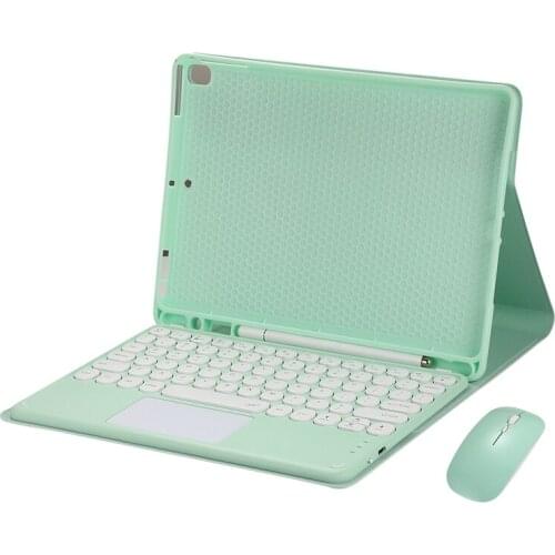 Protective Case for iPad Air 4 10.9 Inch 2020 Tablet with Mouse Removable Wireless Bluetooth Keyboard Case