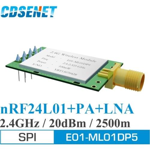 10pcs 2.4GHz nRF24L01 PA LNA rf SPI Module E01-ML01DP5 CDSENET Long Range 2.4g nRF24L01P Wireless Transmitter and Receiver