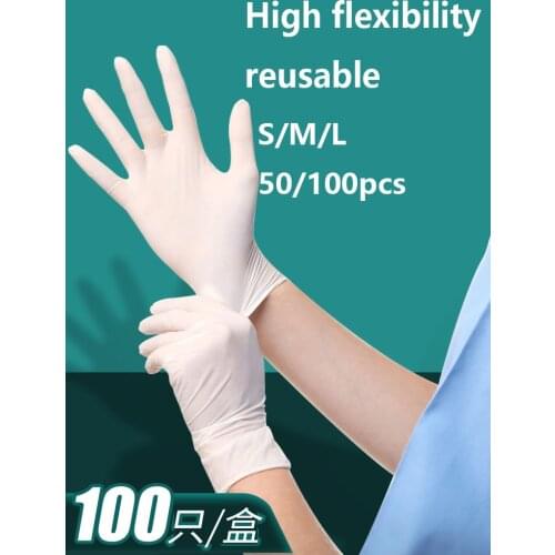 100pc Nitrile Disposable Gloves Waterproof Powder Free Latex Garden Household Laboratory Work Gloves Disposable Kitchenware