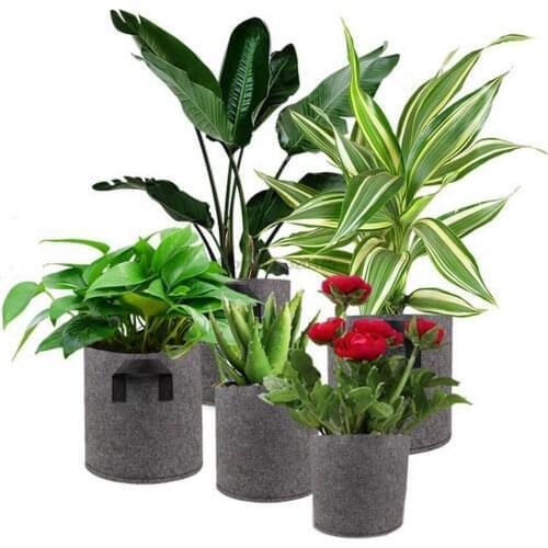 200pcs Multiple specifications Plant Grow Bags Felt Fabric Grow Pot Hanging Flower Pot Vertical Garden Green Plant Grow Planter