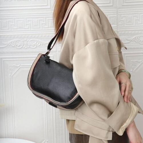 2021 New Genuine Leather Women Handbags Fashion Small Women Crossbody Bag Simple Casual Retro Girl Shoulder Bags Flap Female