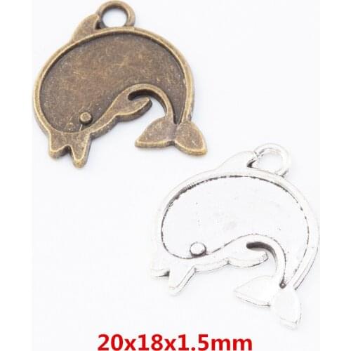 25pcs Charms whale Pendant Gold color Zinc Alloy Fit Bracelet Necklace DIY Metal Jewelry Findings 7746