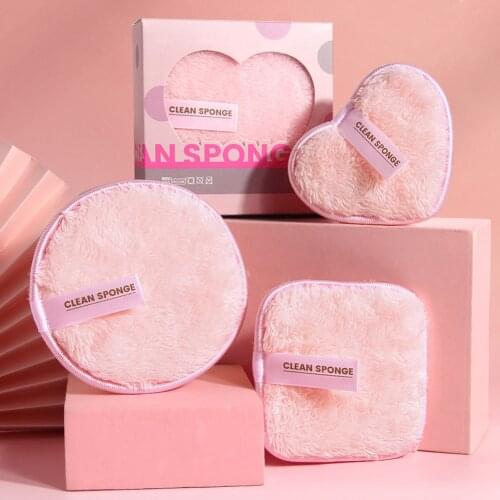 3pcs Reusable Makeup Remover Pads Soft Skin-friendly No Irritation Reusable Makeup Face Pads Easy Cleaning Puff For All Skins