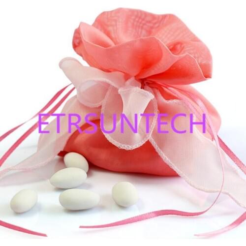 300pcs Wedding Candy Souvenir Gift Bags Pouch With Ribbon Birthday Chocolate Bag Wedding Decoration