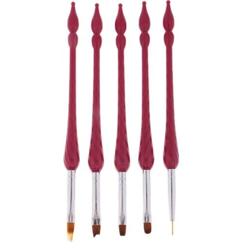 5pcs Professional Nail Art Brush UV Gel Polish Drawing Liner Painting Pen