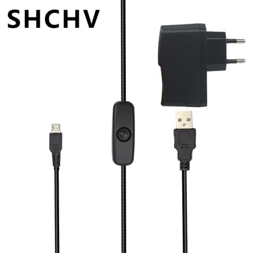 5V 2.5A Raspberry Pi 3 Power Supply AC Adapter Micro USB Cable with Power ON/OFF Switch Charger for Raspberry Pi 3 Model B+ Plus