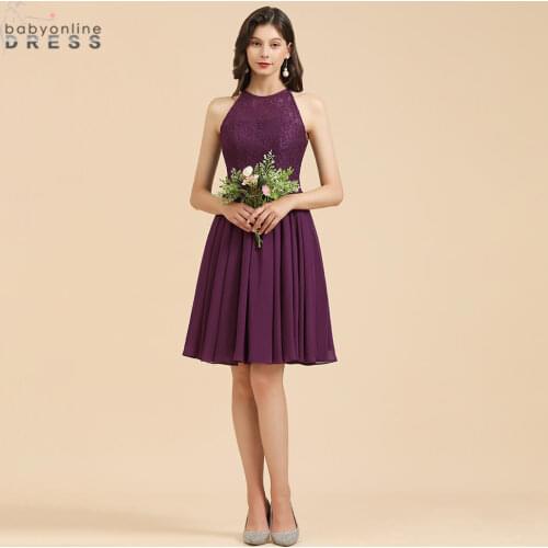 Babyonlinedress 50 Colors Short Lace Evening Dress Chiffon Cocktail Women Wedding Event Dress Woman Prom Dress robes de soirée