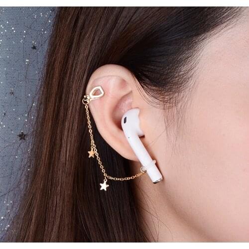 Wireless Earphone Prevent Loss Ear Clip Women No Pierced Ears Ear Chain Have Pierced Ears Earring Protects Ear Hook Student Gril