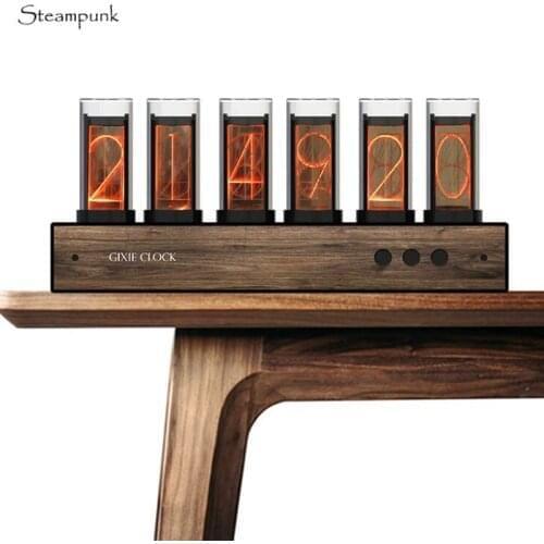 Tube Clock Nixie Tube Clock Kit Digital Calendar Stopwatch 6 Bit LCD Time Photo Display Creative Desk Decoration Gifts