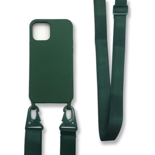 Crossbody Chain Strap Necklace Phone Cases For iPhone 12 11 Pro Xs max XR 7 8 6S plus Transparent Soft Cover With Neck Lanyard