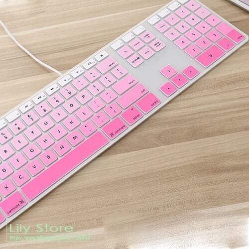 For Apple Keyboard Cover iMac G6 Desktop Protector Colorful Silicone Skin With Numeric Keypad For Mac G5 Skin Protective Skin
