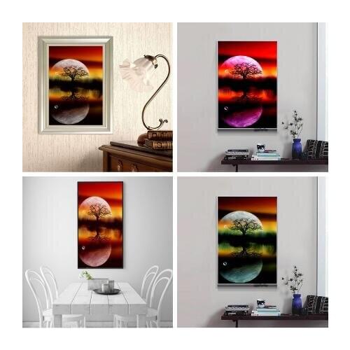 DIY handmade Rainbow tree landscape bricks diamond painting cross stitch home decoration accessories sewing supplies free ship