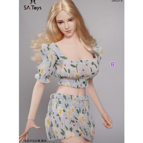 1/6 Scale Figure Fashion T-shirt Loose Skirt Clothing Suit Model For 12 inches Action Figure Dolls Body DIY Accessories