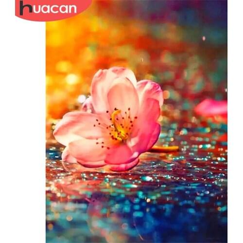 HUACAN Diamond Painting Cherry Blossoms Full Square Drill Diamond Embroidery Flower Diamond Mosaic Cross Stitch Decor For Home