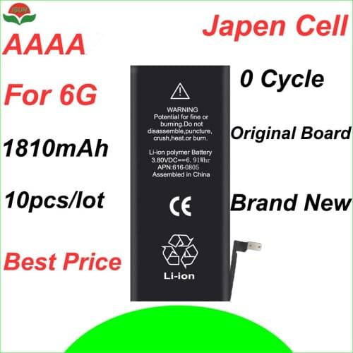 ISUN 10pcs/lot AAAA 1810mAh Li-ion Internal Battery Replacement for iPhone 6 6g 4.7"