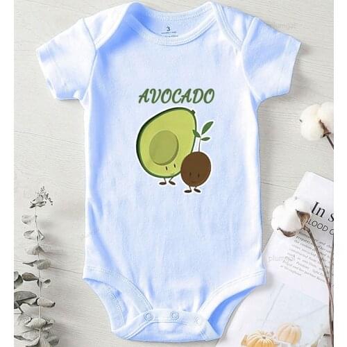 Avocado Printing new born Baby Girl Clothes Bodysuits for Babies Toddler Girls Winter Clothes Cotton children Jumpsuit Autumn