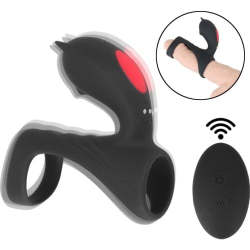 Delay Ejaculation Clitoris Massager Sex Toys for Men Women Dildo Vibrator Cock G-spot Stimulator Male Penis Vibrating Ring