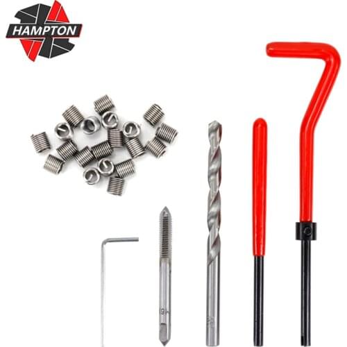 25pcs Metric Thread Repair Kit M3/M4/M5/M6/M7/M8/M10/M12/M14 Screw Thread Inserts For Restoring Damaged Threads Repair Tools