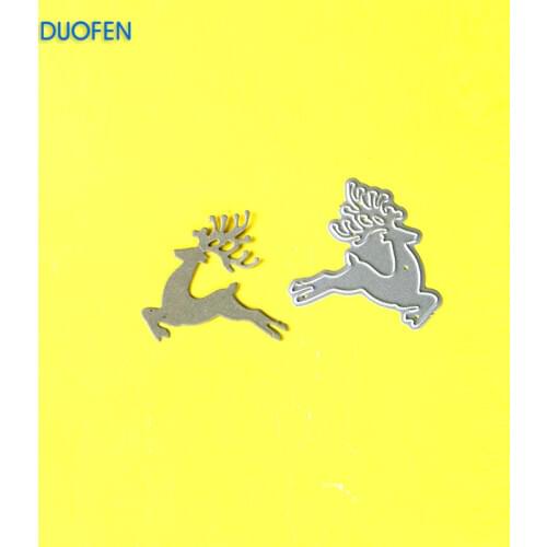 1pc Small Christmas running deer stencil metal Cutting dies for DIY papercraft projects Scrapbook Paper Album paper works deco