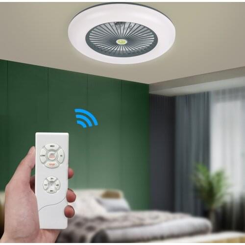 Remote Control Ceiling Fan with Lighting LED Light Adjustable Wind Speed 36W Modern LED Ceiling Light for Bedroom Living Room