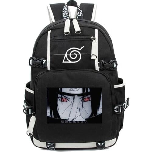 Sharingan Akatsuki Printing Backpack Anime School Bags Capacity Laptop Backpack Canvas Travel Backpack Rugzak