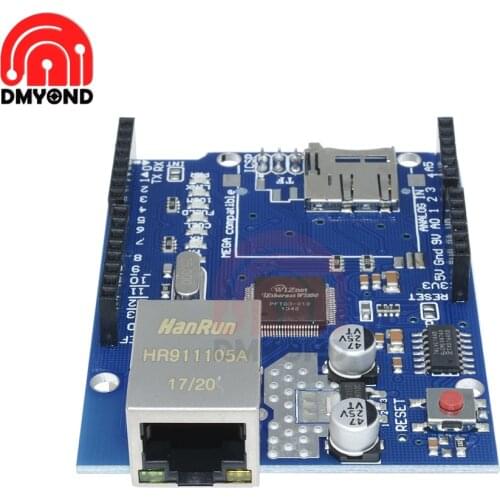 W5100 Ethernet Shield W5100 Network Expansion Board Module For Arduino Main Board R3 ATMega 328 1280 MEGA2560 With Micro SD