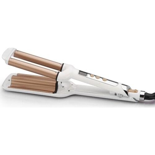 LCD Display Hair Wave Curler Iron Ceramic Triple Barrel Curling Iron Wand Fast Heating Hair Waver Styling Tool 110-240V
