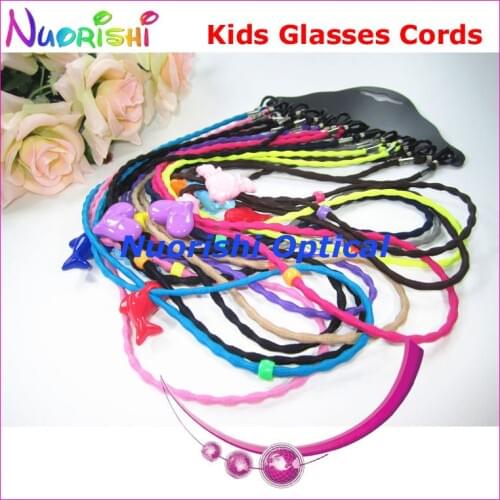 12pcs or 60pcs L604 Cute Cartoon Kids Children Eyeglass Sunglass Eyewear Glasses String Lanyard Cords free shipping