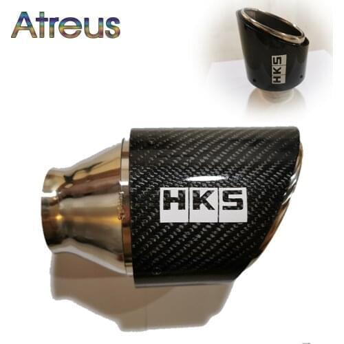 Universal Gloss Carbon Fiber Car Exhaust Tip Muffler Tail Pipe High Quality Stainless Steel 304 Inlet 63mm Outlet 114mm