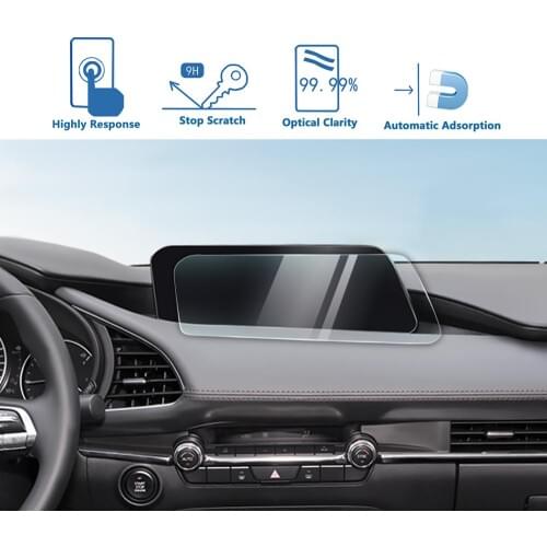 LFOTPP For Mazda 3 8.8 Inch 2019 2020 Car Navigation Tempered Glass Screen Protector Film Auto Interior Protective Sticker