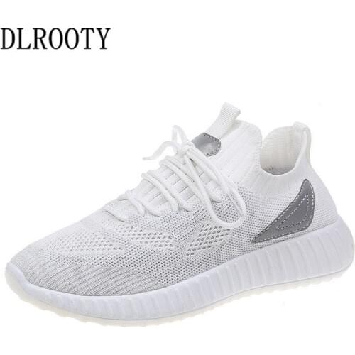 Women Flats Casual Shoes Summer Fashion Outdoor Sneakers Breathable Couple Lace Up Shoes Woman Platform Mesh Round Toe Walk