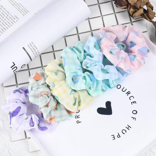 2021 New Women Sweet Print Strawberry Chiffon Big Bow Hairpin Elegant Headband Cute Hair Ornament Clip Fashion Hair Accessories