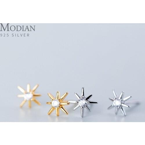 Colusiwei Genuine 925 Sterling Silver Dazzling AAA Zircon Stars Tiny Stud Earring for Women Wedding Engagement Statement Jewelry