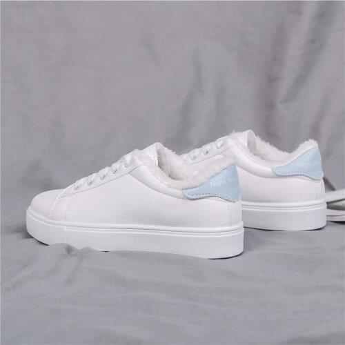 Winter Sneakers Ladies Walking and Tennis Shoes Womens Plus Velvet Warm Fashion Shoes Flat Shoes Casual Breathable Shoes U13-54