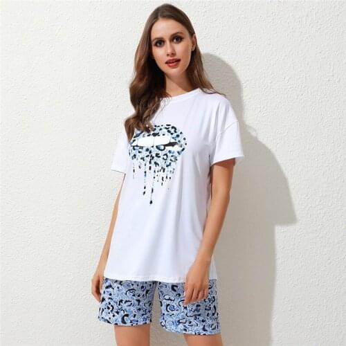 Tie-dye Two Piece Set Women Set Summer Short Sleeve Top Shirt Loose And Biker Shorts Casual Set Streetwear Outfits Tracksuits