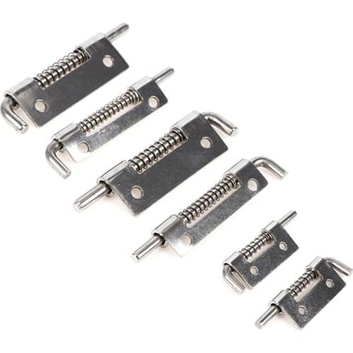 1pc 304 Stainless Steel Loaded Hinge Security Spring Bolt Barrel Latch Hardware High quality