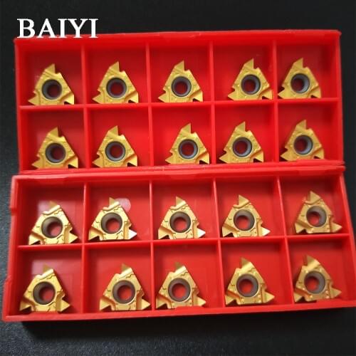 10 PCS 16ER AG60 / 16IR AG60 1020 carbide inserts Thread Turning tool cutting tool Lathe Tools cutter CNC tool 16ERAG60 16IRAG60