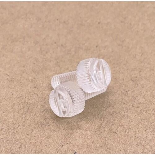 10pcs M5 PC slotted plug screws knurled hand screw one word nylon plastic bolts acrylic transparent bolt 6mm-25mm long