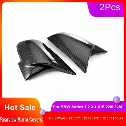 2Pcs Rearview Mirror Covers For BMW Series 1 2 3 4 X M 220i 328i 420i F20 F21 F22 F23 F30 F32 F33 F36 X1 Car Side Mirror Caps