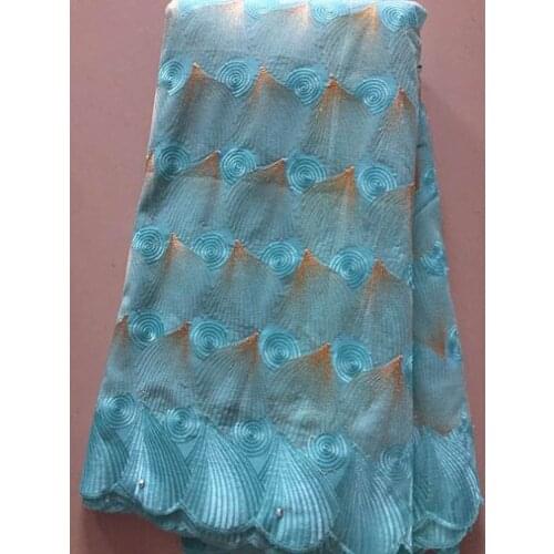 2020 Voile Lace In Switzerland High Quality African Cotton Lace Fabric With Stone For Nigerian Every Dress Party YLL3315