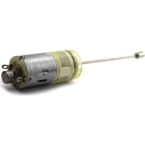 70MM End Long Shaft Geared Motor with Round Sleeve DC 3-6V 5100-9000rpm Transparent Gear Box Vibration Motor, DIY Toy Motor